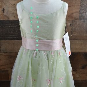 Girl's Dress Us Angels Silk Floral Organza Size 5